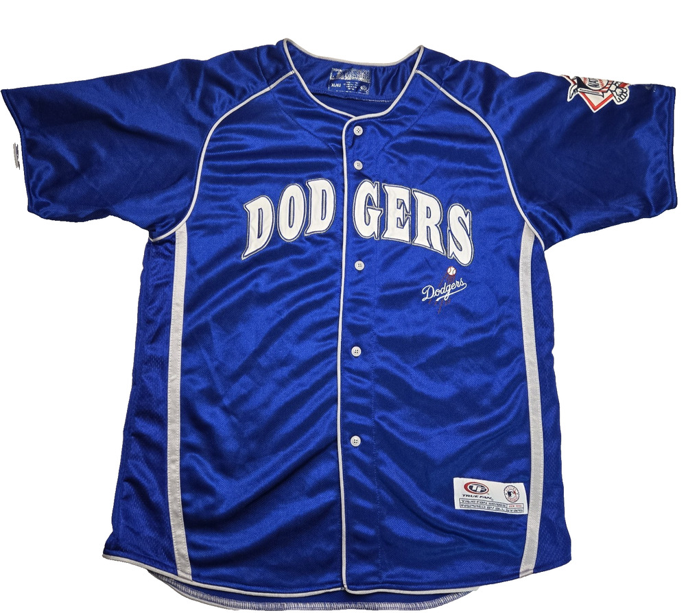 True Fan Los Angeles Dodgers Baseball Jersey Blue Men XLARGE MLB National